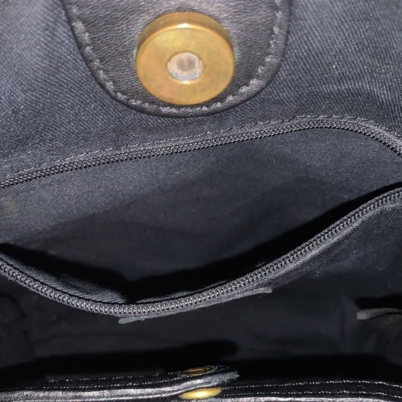 The Leather Co. Liz Claiborne Black Leather Shoulder Bag #124 - Picture 14 of 15